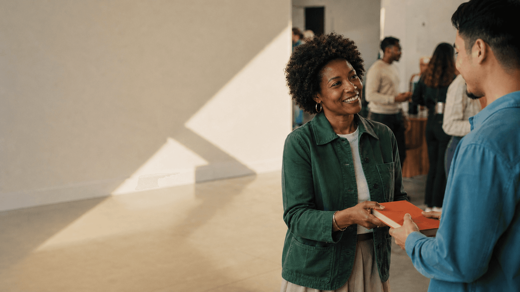 Church community sharing books